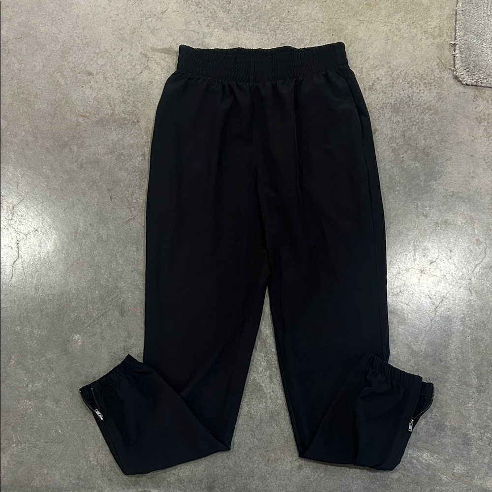 Black Elastic Waist Pants
